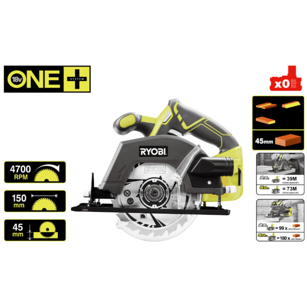 Fierăstrău circular 18V ONE+™ R18CSP-0 - imagine 3