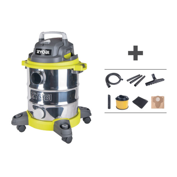 Aspirator Umed-Uscat 1250W 20L W+D Vcm. S S RVC-1220I-G - imagine 2