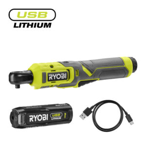 Ryobi Cheie cu clichet fara fir RR14W4-120G Priza patrata de 1/4 inch, 1 x 4 V 2.0 Ah Baterie cu litiu si incarcator 5133006255
