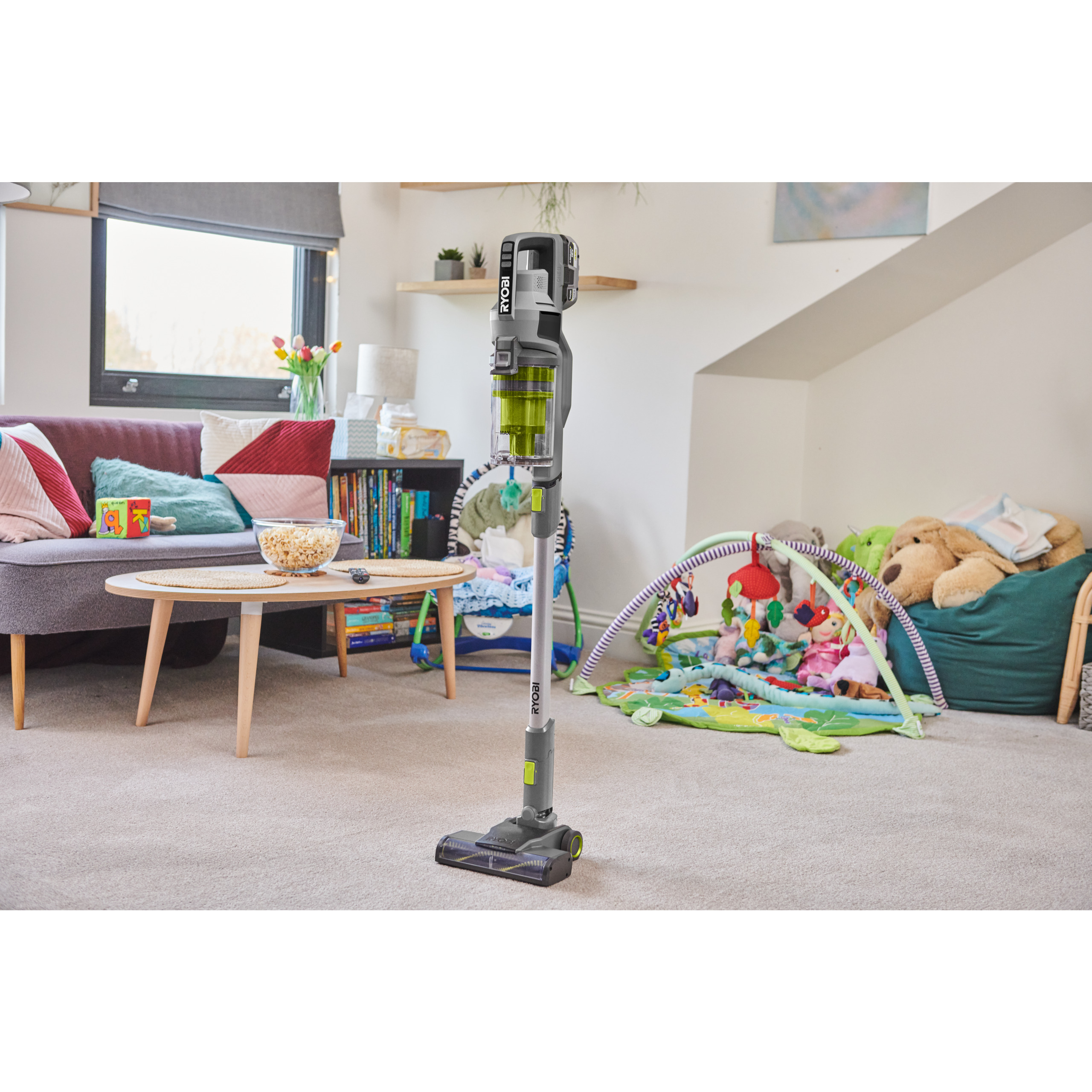 RYOBI ONE+ RSVS18-0 5133006506 Aspirator fără fir 18 V Putere de aspirare 30 AW Ciclon dual, Filtru HEPA - imagine 2