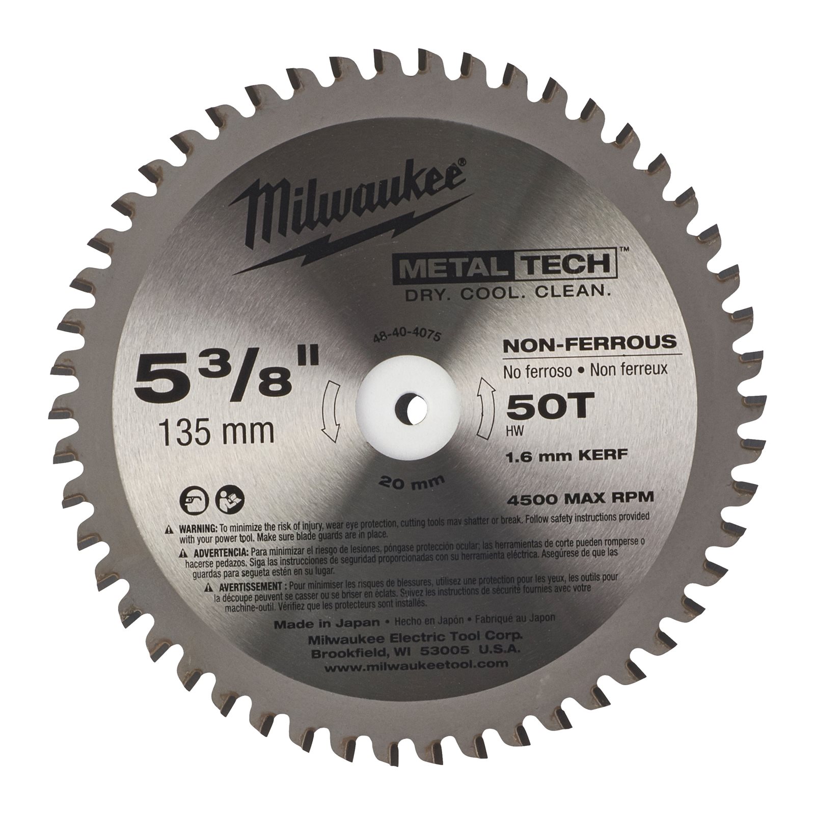 Pânze fierăstrău circular pentru metal 1pc Milwaukee 48404075
