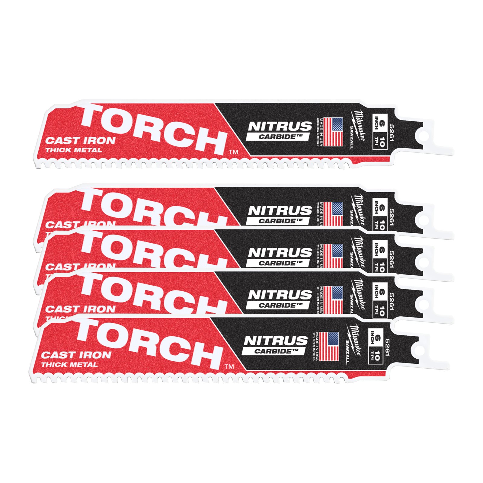 Metal: Pânze Heavy duty TORCH NITRUS CARBIDE 150mm 5 buc Milwaukee 48476551