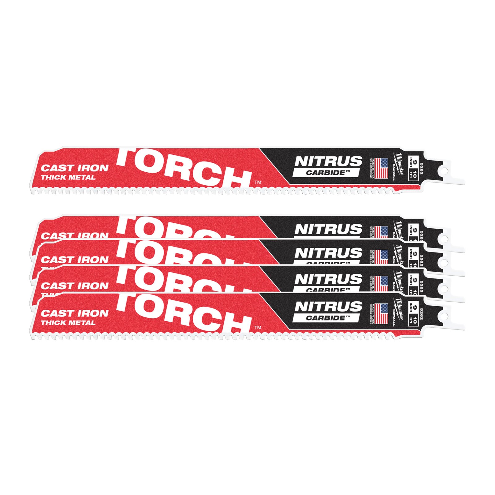 Metal: Pânze Heavy duty TORCH NITRUS CARBIDE 230mm 5 buc Milwaukee 48476552