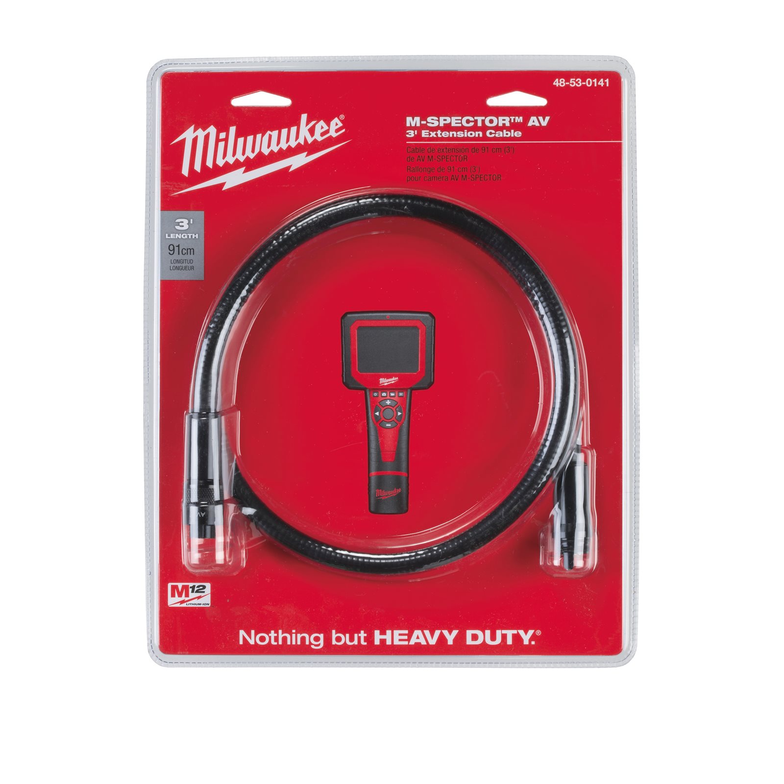 Cabluri prelungitoare 17 mm 90 cm Milwaukee - continutul pachetului 1