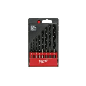 Burghie cu vârf de centrare / DIN 7487 E / seturi 8 buc Milwaukee