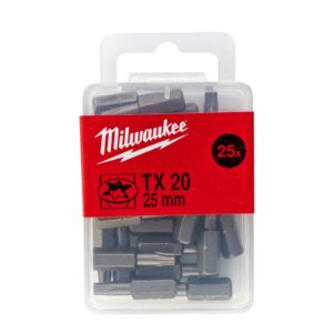 Biți pentru șurubelniță TX 25 mm 25 buc Milwaukee 4932399596