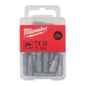 Biți pentru șurubelniță TX 25 mm 25 buc Milwaukee 4932399597