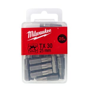 Biți pentru șurubelniță TX 25 mm 25 buc Milwaukee 4932399599