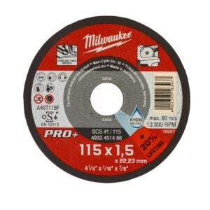 Discuri subțiri PRO+ pentru debitare metal 22 mm Milwaukee 4932451486
