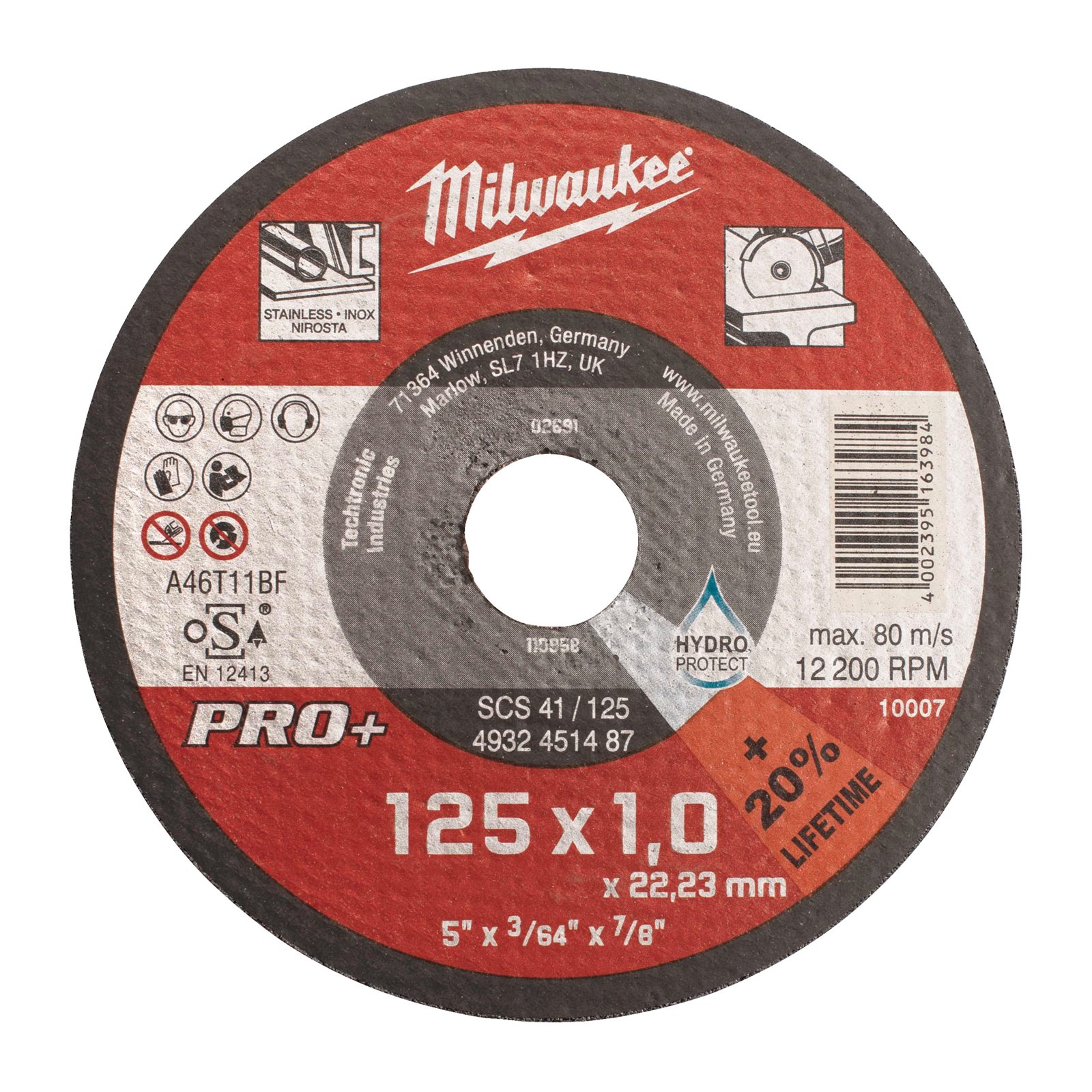 Discuri subțiri PRO+ pentru debitare metal 22 mm Milwaukee 4932451484 - imagine 2
