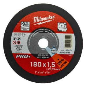 Discuri subțiri PRO+ pentru debitare metal 22 mm Milwaukee 4932451489