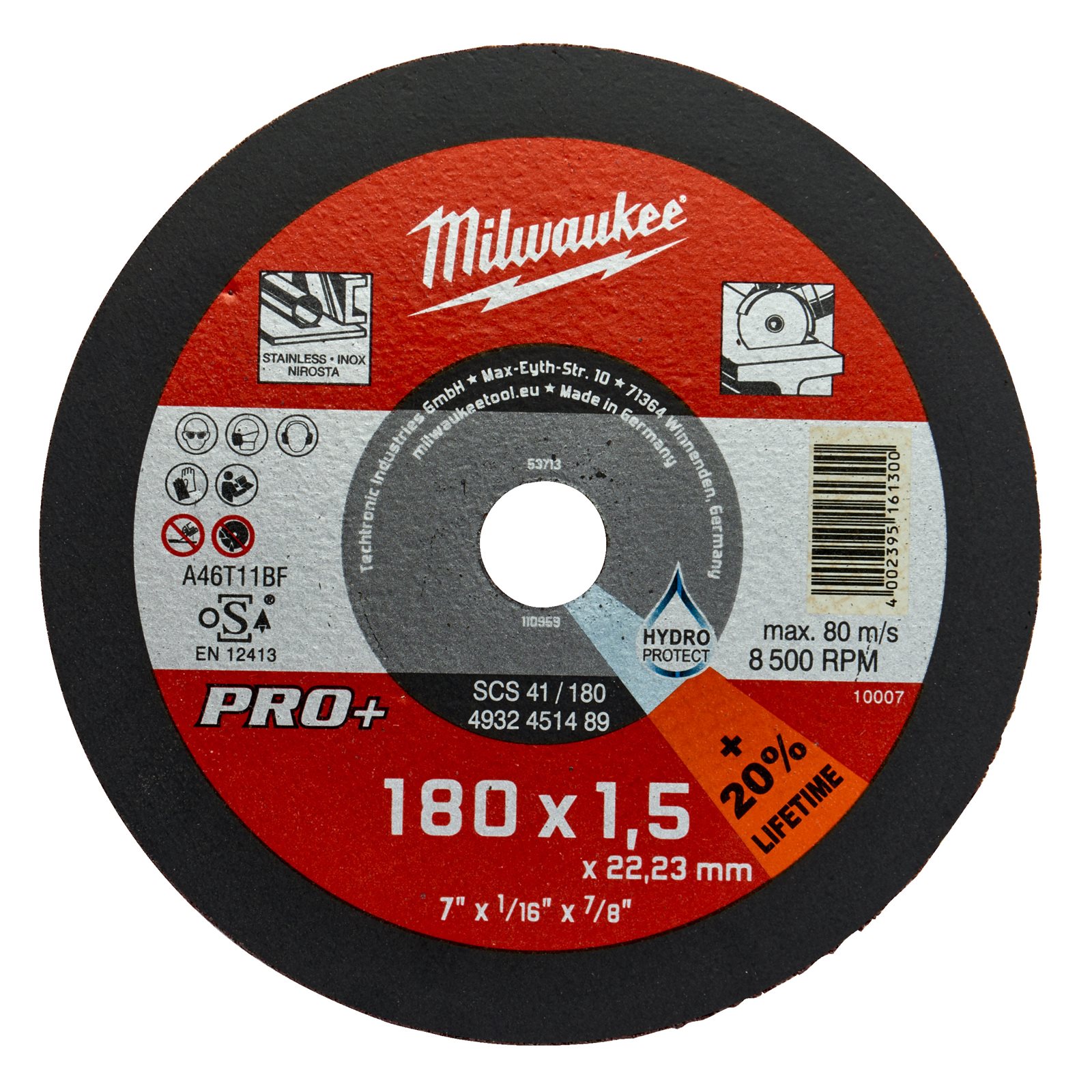 Discuri subțiri PRO+ pentru debitare metal 22 mm Milwaukee 4932451489