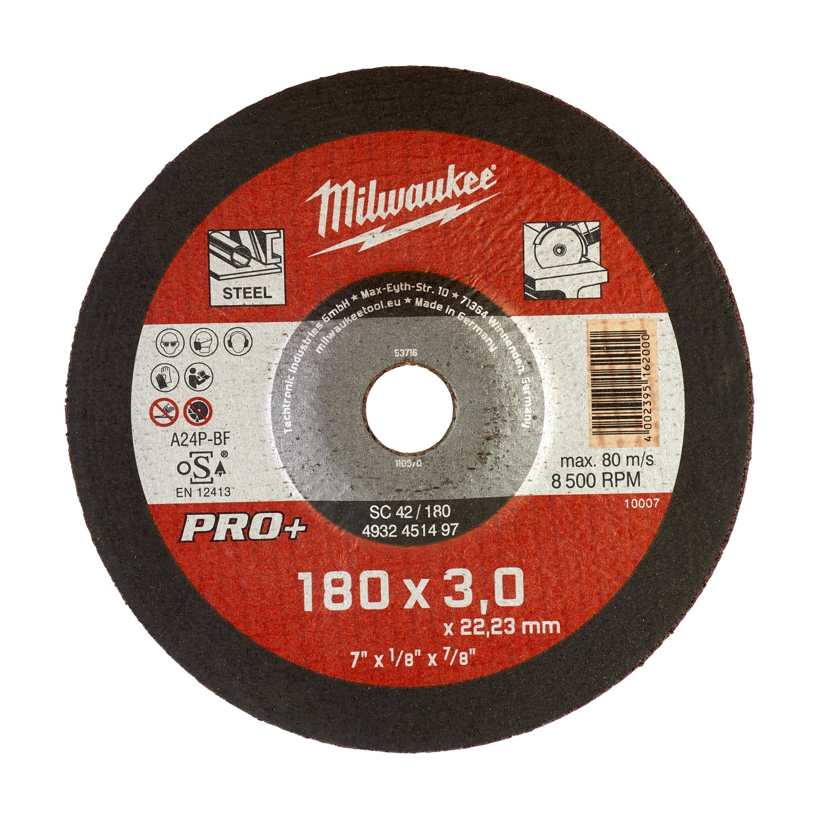 Discuri PRO+ pentru debitare metal 22 mm Milwaukee 4932451497