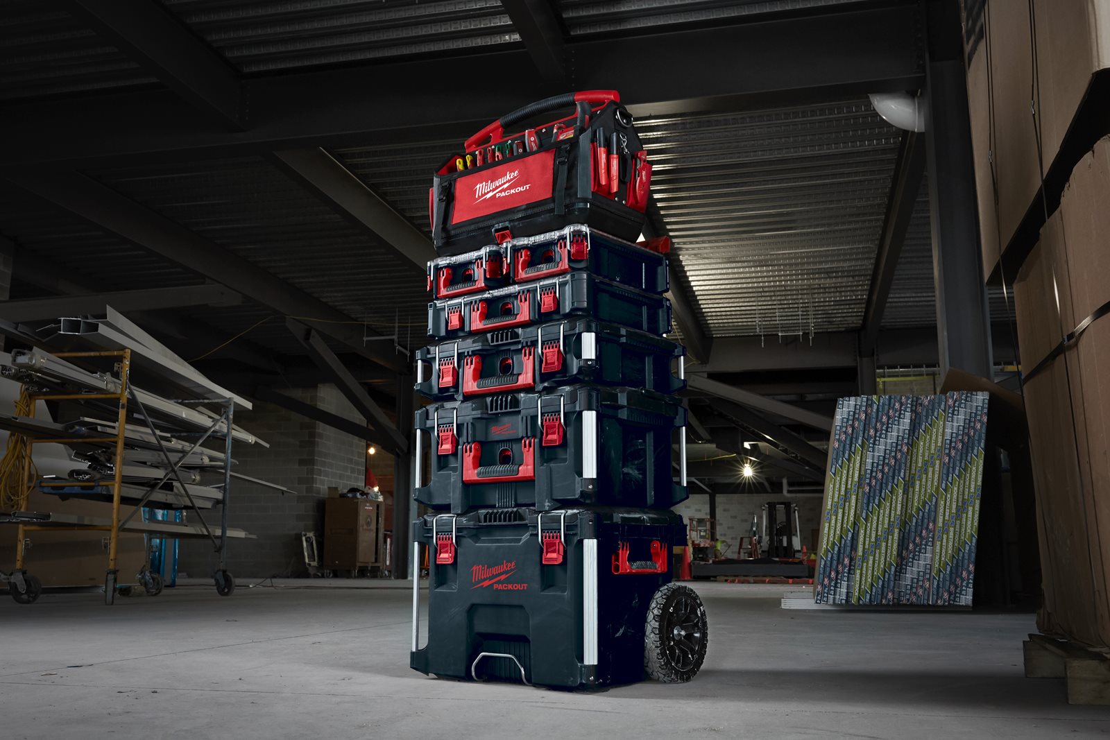 Cărucior transport PACKOUT Milwaukee - in utilizare 11