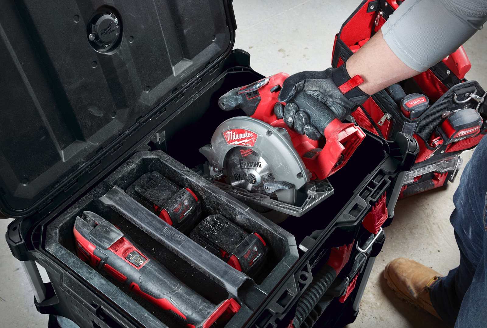 Cărucior transport PACKOUT Milwaukee - in utilizare 13