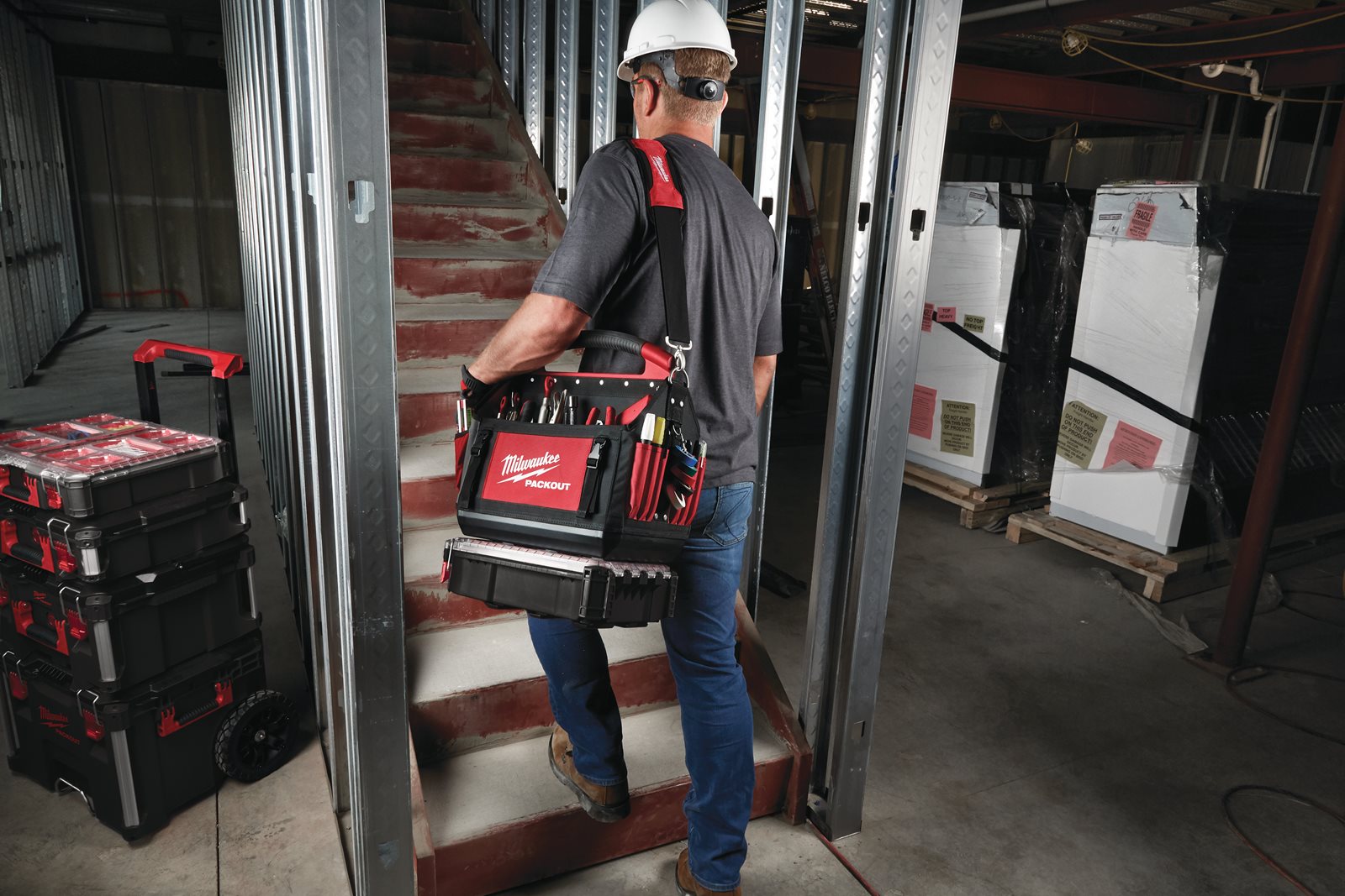 Cărucior transport PACKOUT Milwaukee - in utilizare 14