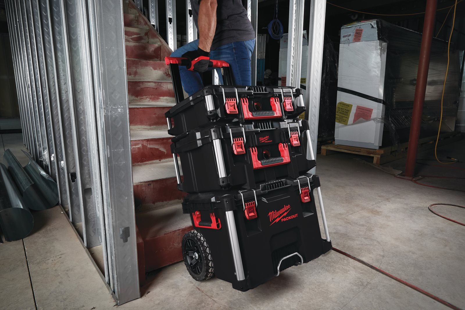 Cărucior transport PACKOUT Milwaukee - in utilizare 15