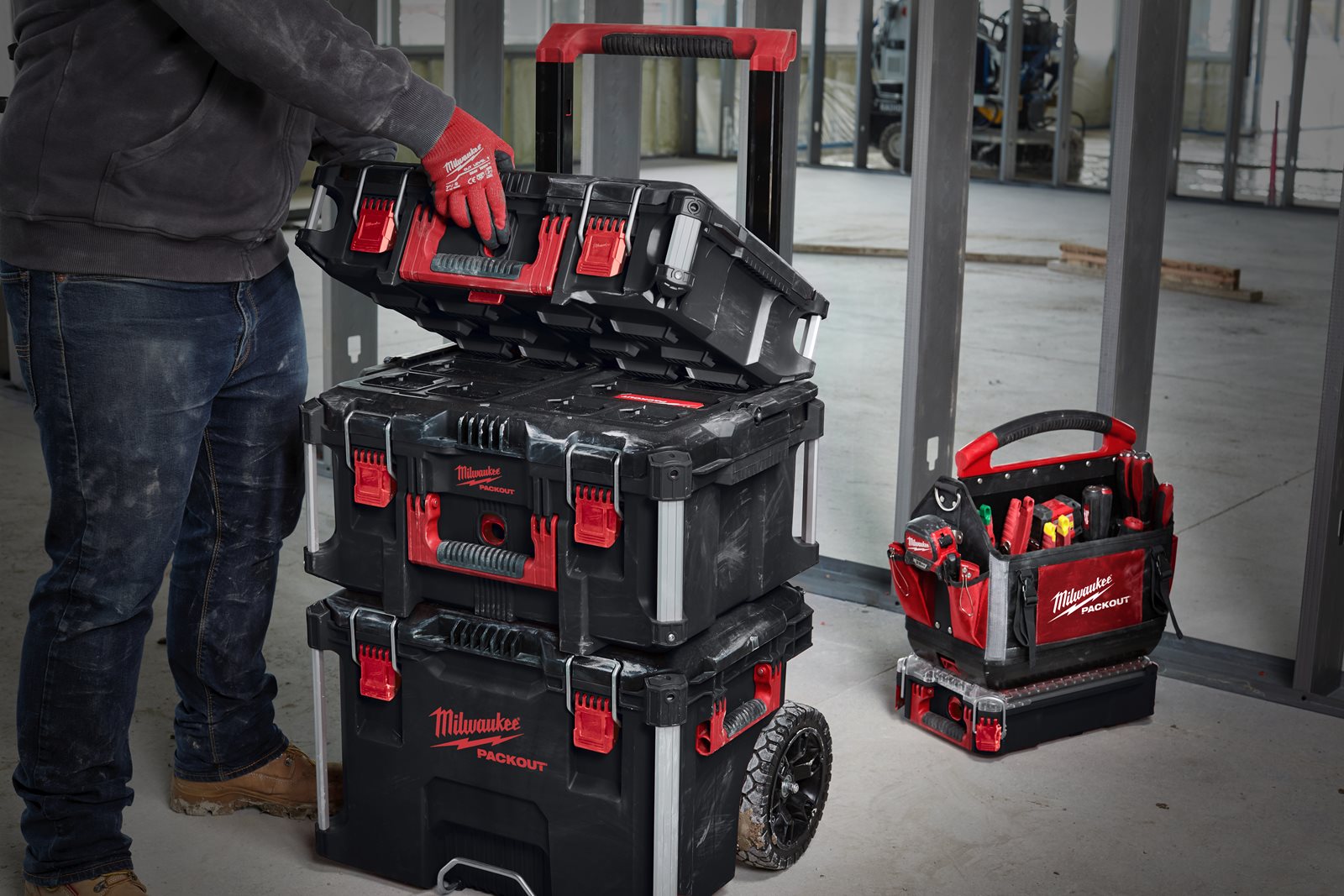 Cărucior transport PACKOUT Milwaukee - in utilizare 6