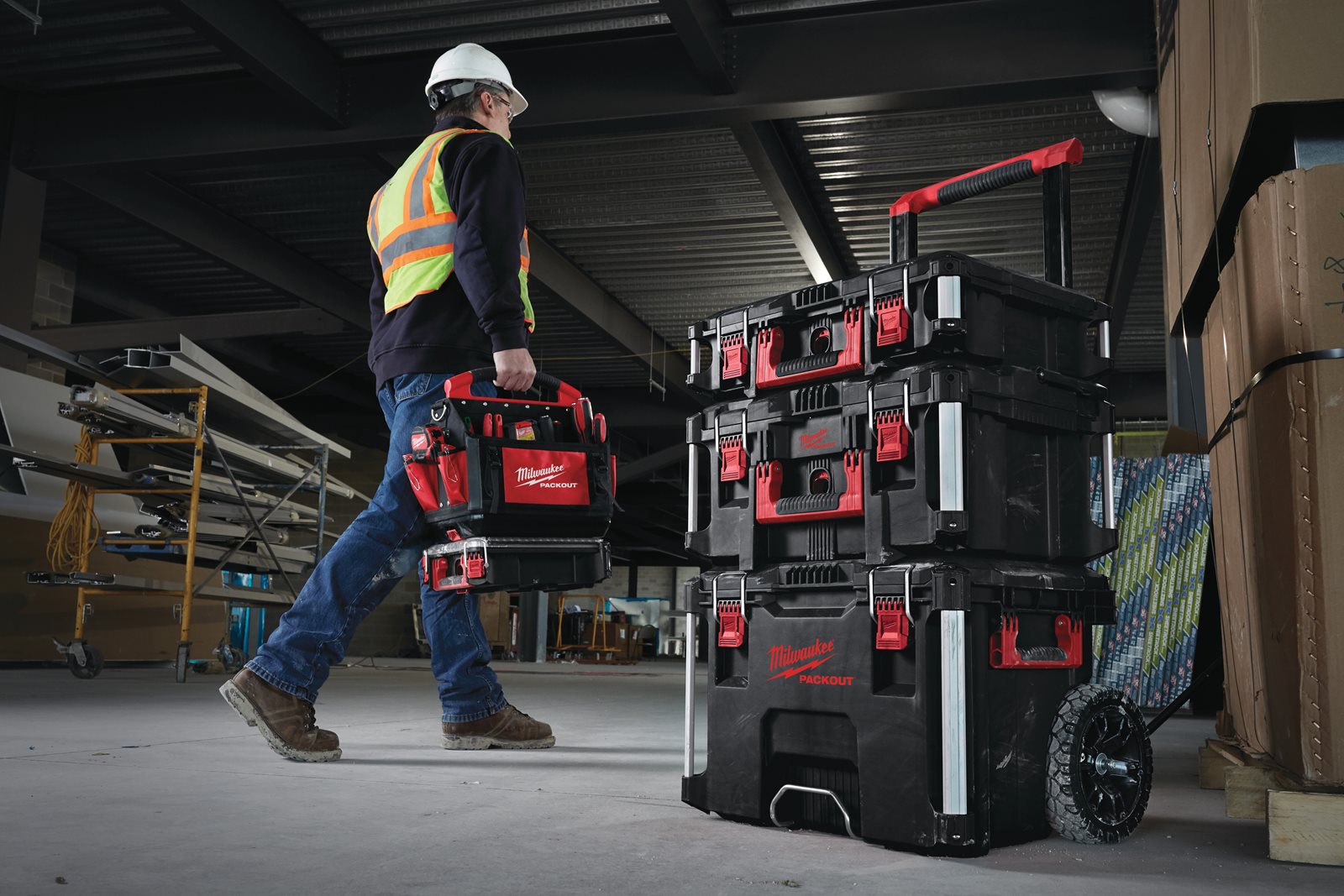 Cărucior transport PACKOUT Milwaukee - in utilizare 9