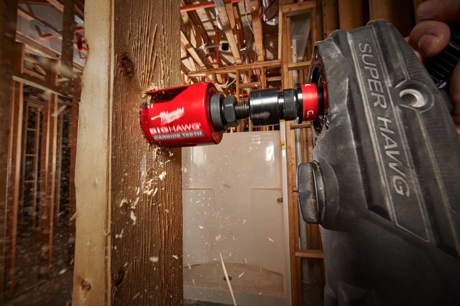 Carote BIG HAWG multi material 25mm Milwaukee - in utilizare 2