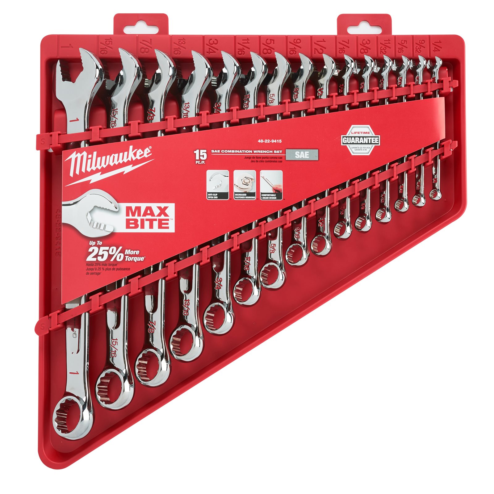 Seturi chei combinate cu clichet MAX BITE 15 buc Milwaukee 4932464996