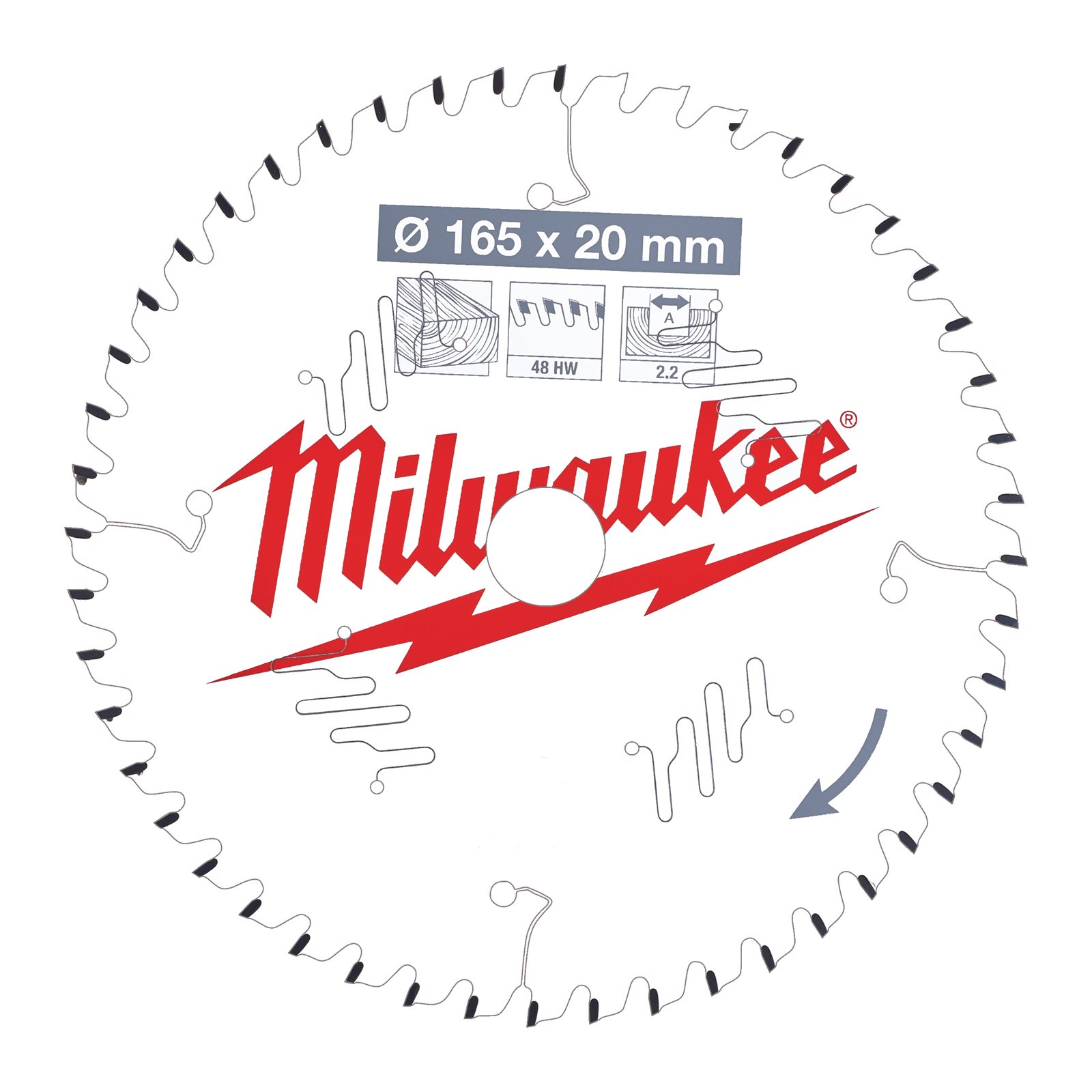 Pânze pentru fierăstraie circulare de mână 165 mm Milwaukee 4932471295