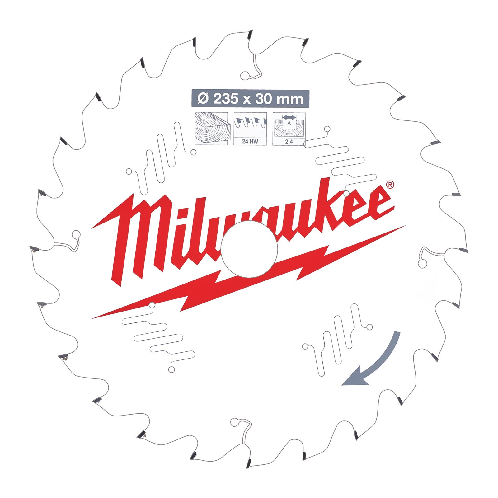 Pânze pentru fierăstraie circulare de mână 235 mm Milwaukee 4932471305