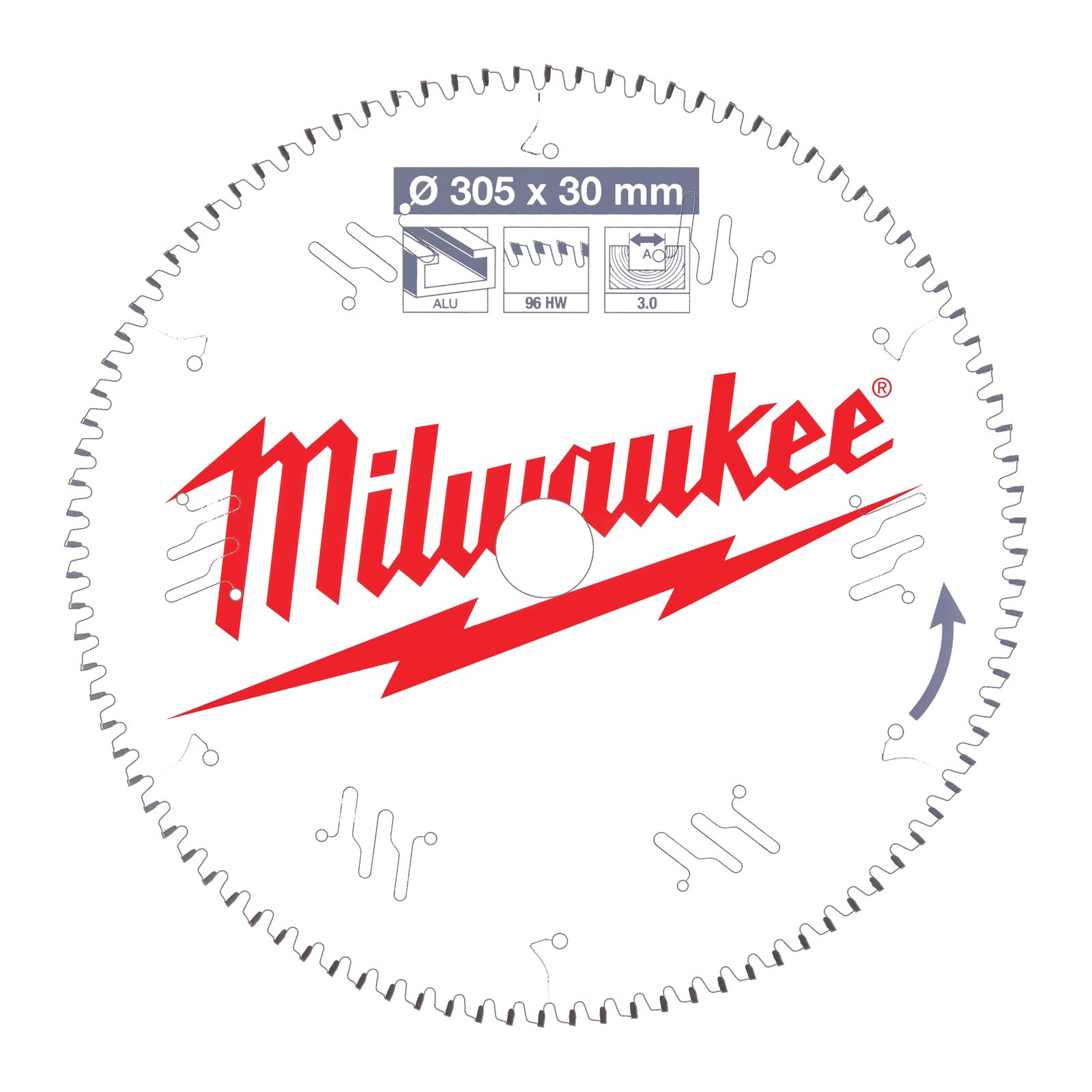 Pânze pentru fierăstrău tăieri înclinate 305 mm Milwaukee 4932471323