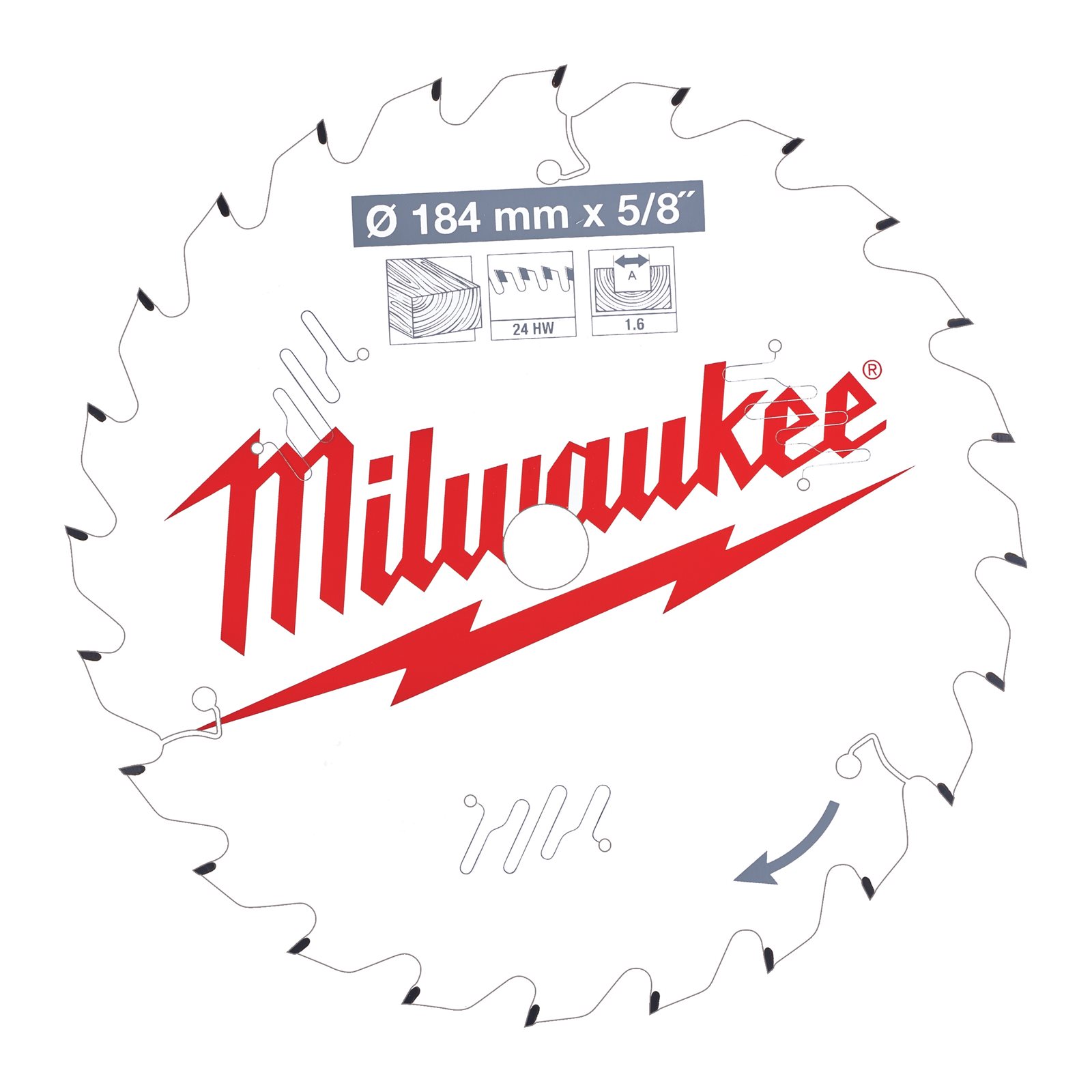Pânze pentru fierăstraie circulare de mână 184 mm Milwaukee 4932471378