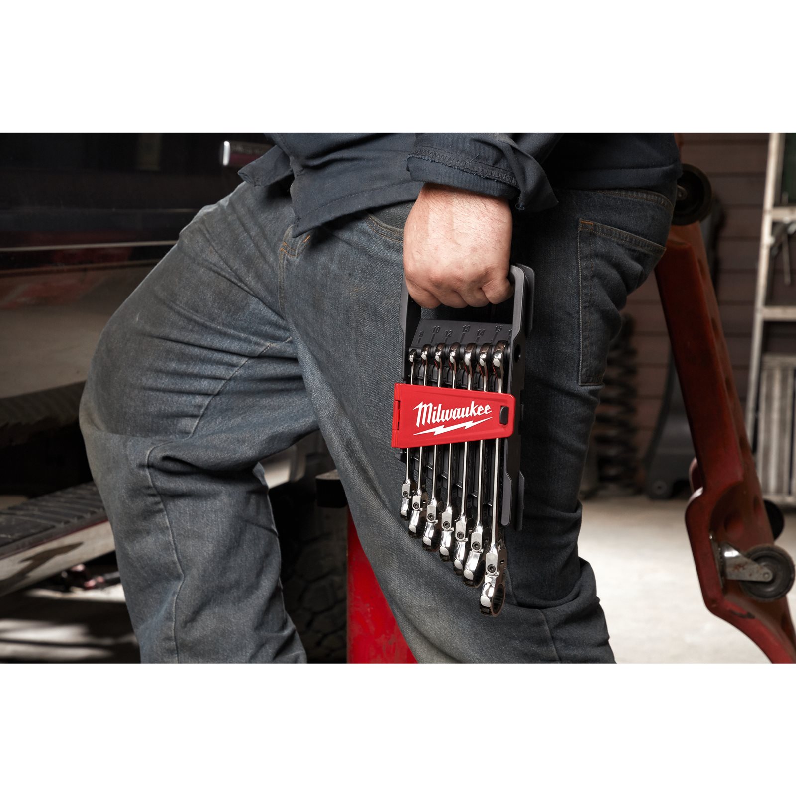 Set chei fixe MAX BITE cu clichet și cap pivotant 7pc Milwaukee - detaliu 1
