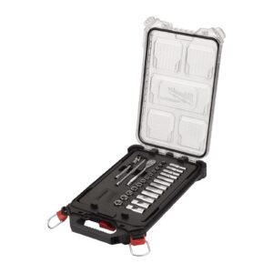 Antrenor cu clichet și chei tubulare - seturi 1/4" 28 buc Milwaukee