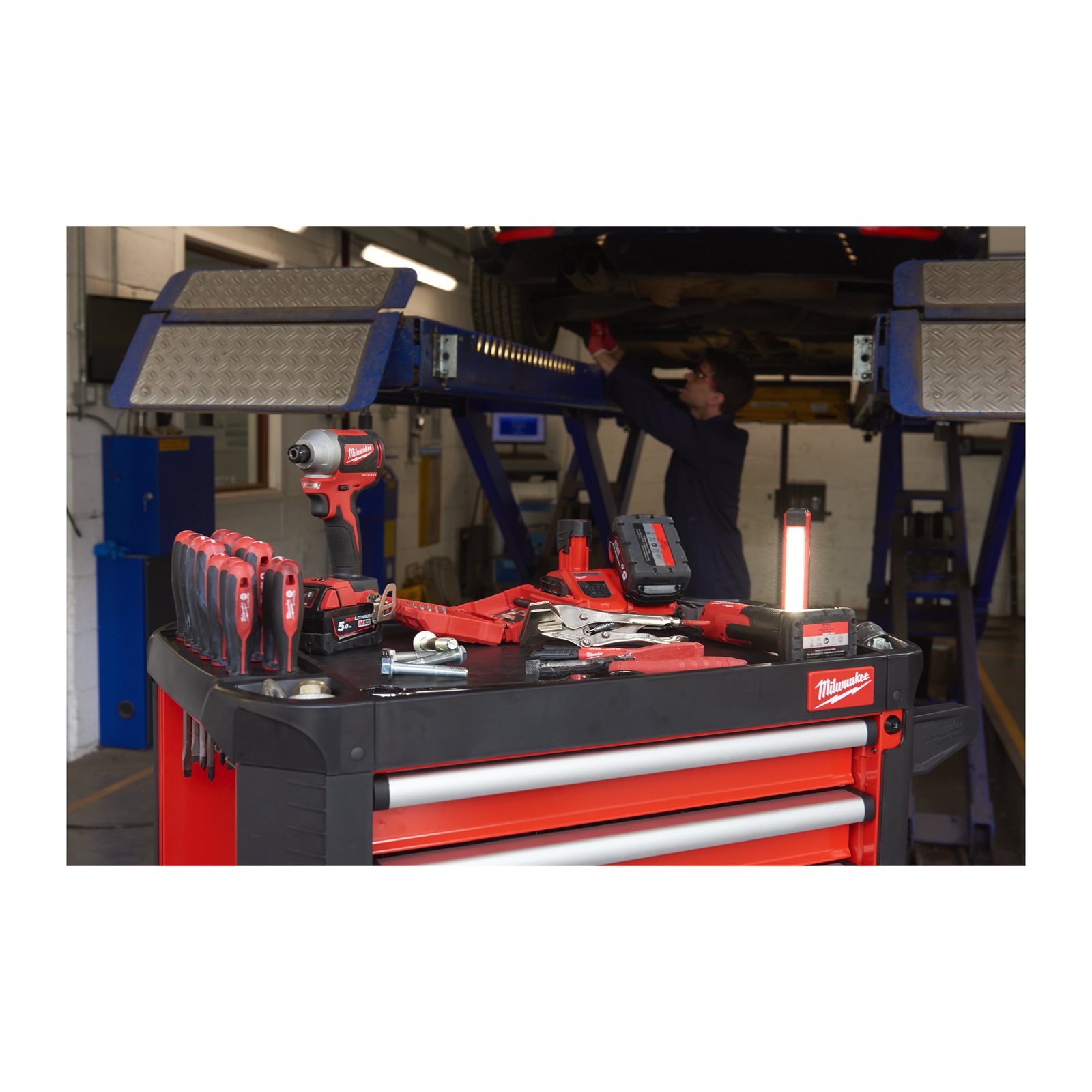 TOOLGUARD Dulap de scule mobil, cu 7 sertare, metalic, 78 cm Milwaukee SRC30-1 - detaliu 1