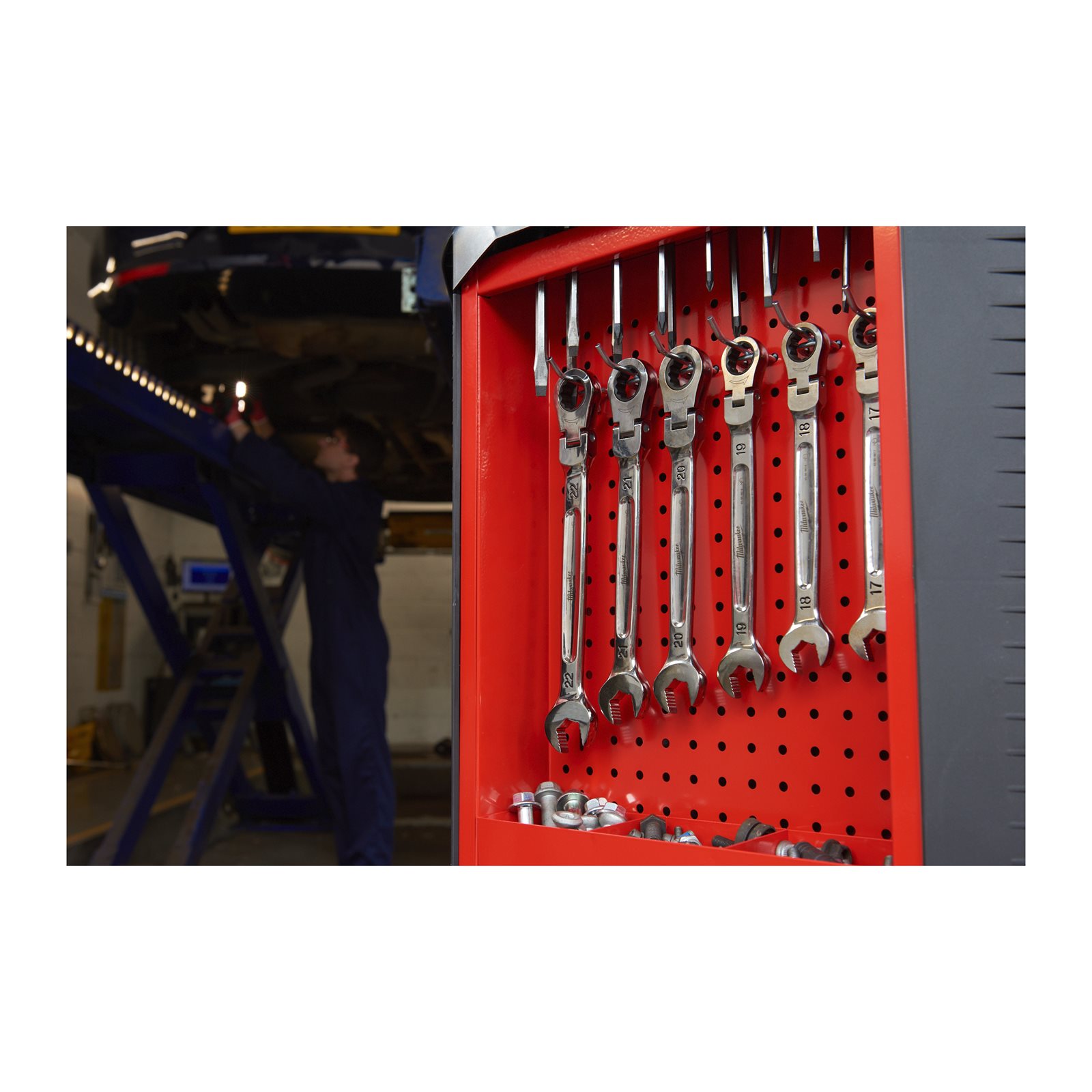 TOOLGUARD Dulap de scule mobil, cu 7 sertare, metalic, 78 cm Milwaukee SRC30-1 - detaliu 3