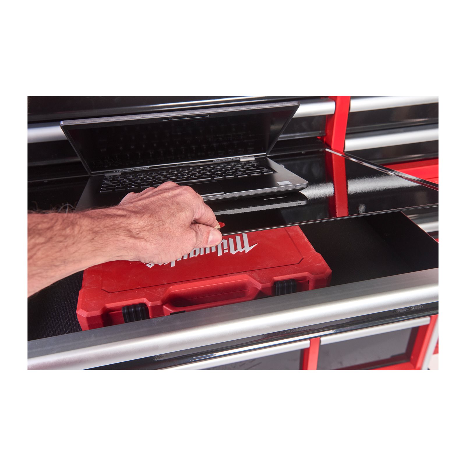 TOOLGUARD Dulap de scule mobil, cu 10 sertare, metalic, 117 cm Milwaukee SRC46-1 - detaliu 10