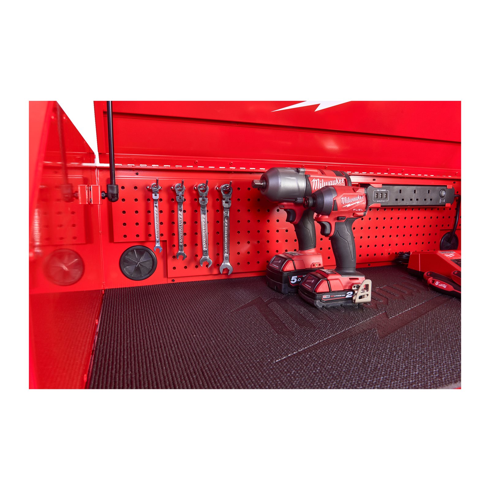 TOOLGUARD Dulap de scule mobil, cu 10 sertare, metalic, 117 cm Milwaukee SRC46-1 - detaliu 4