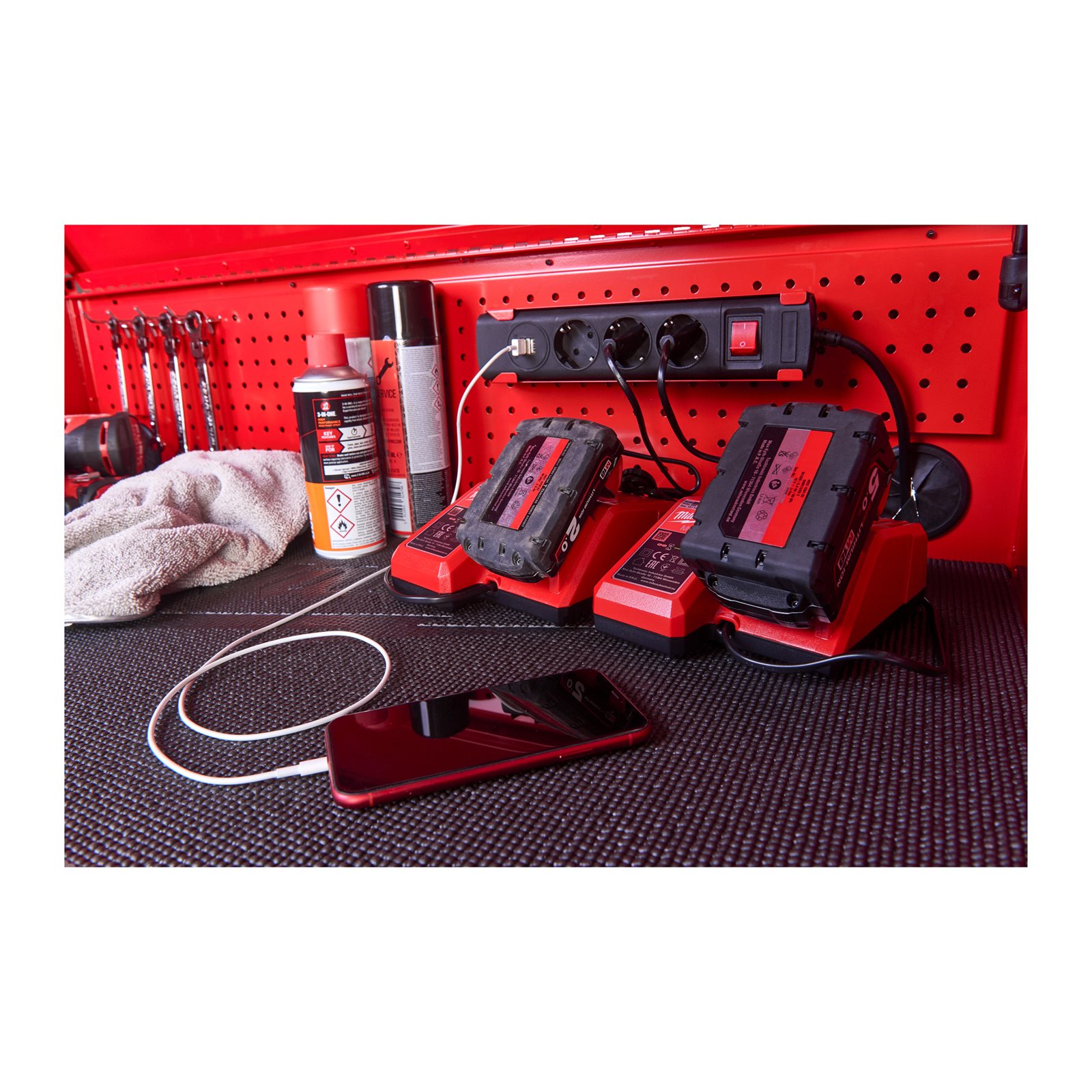 TOOLGUARD Dulap de scule mobil, cu 10 sertare, metalic, 117 cm Milwaukee SRC46-1 - detaliu 6