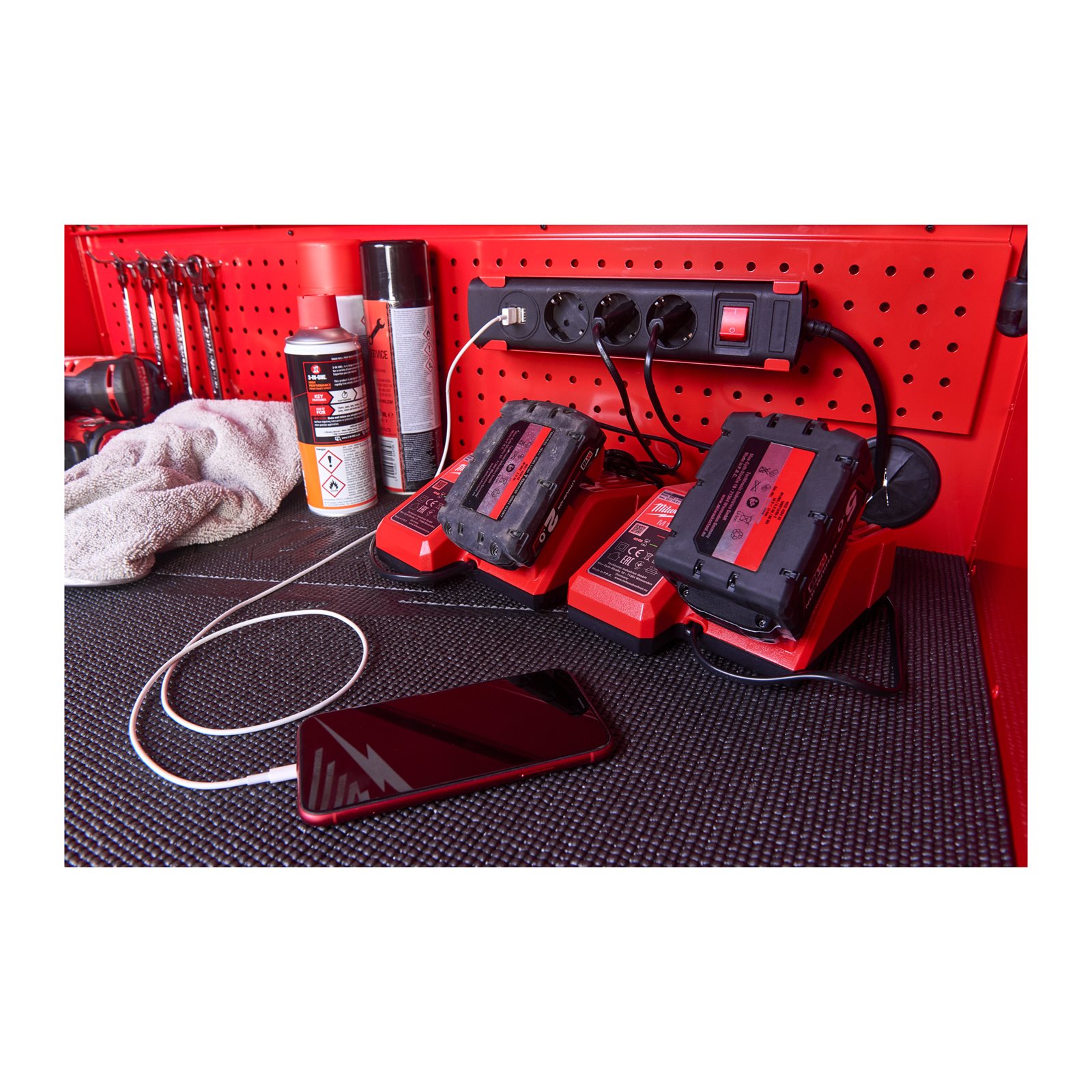 TOOLGUARD Dulap de scule mobil, cu 10 sertare, metalic, 117 cm Milwaukee SRC46-1 - detaliu 7