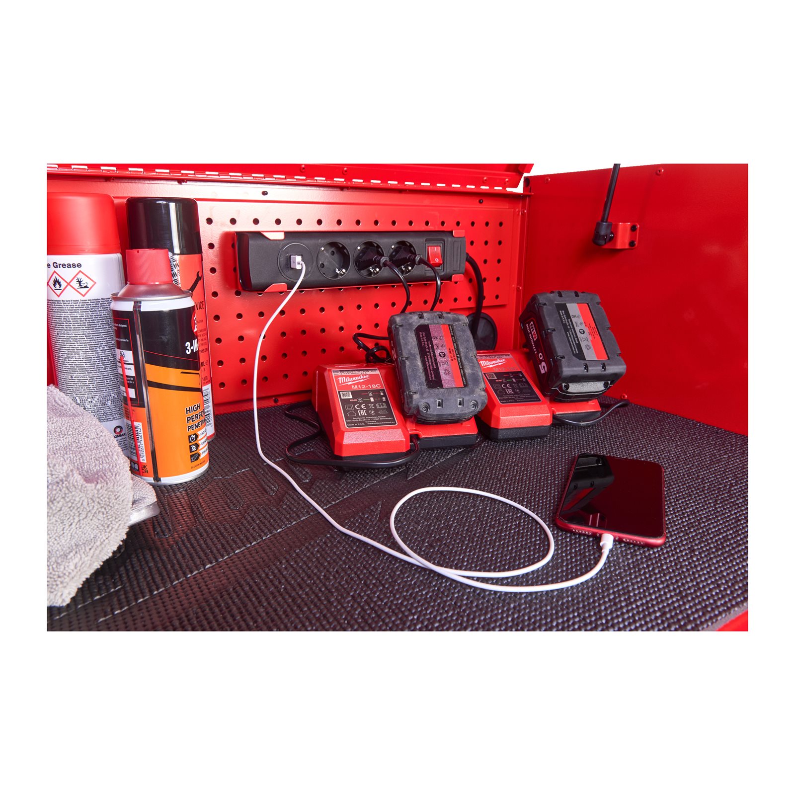 TOOLGUARD Dulap de scule mobil, cu 10 sertare, metalic, 117 cm Milwaukee SRC46-1 - detaliu 8