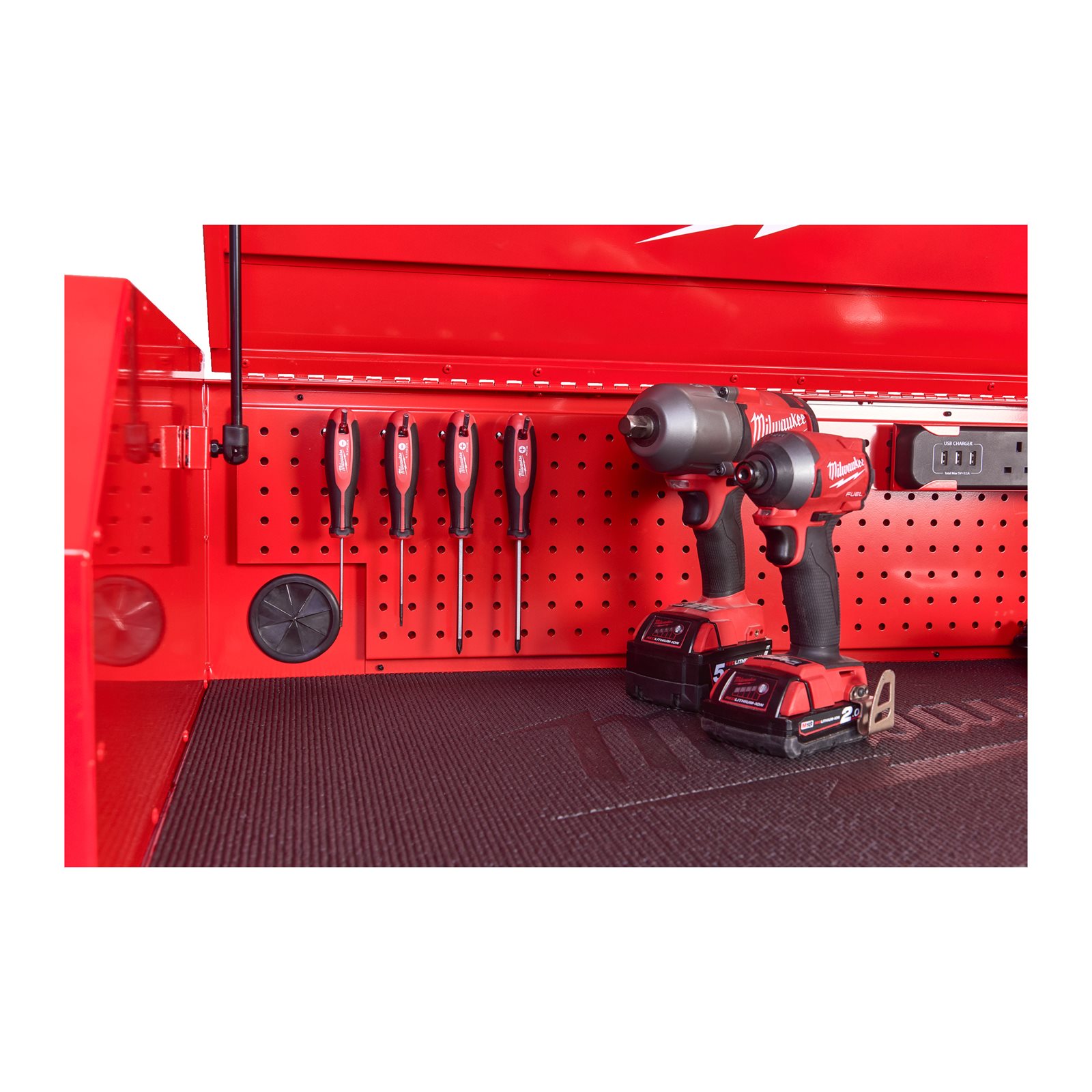TOOLGUARD Dulap de scule mobil, cu 10 sertare, metalic, 117 cm Milwaukee SRC46-1 - detaliu 9