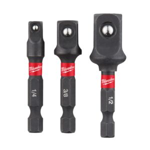 Adaptoare pentru chei tubulare SHOCKWAVE IMPACT DUTY 3pc Milwaukee