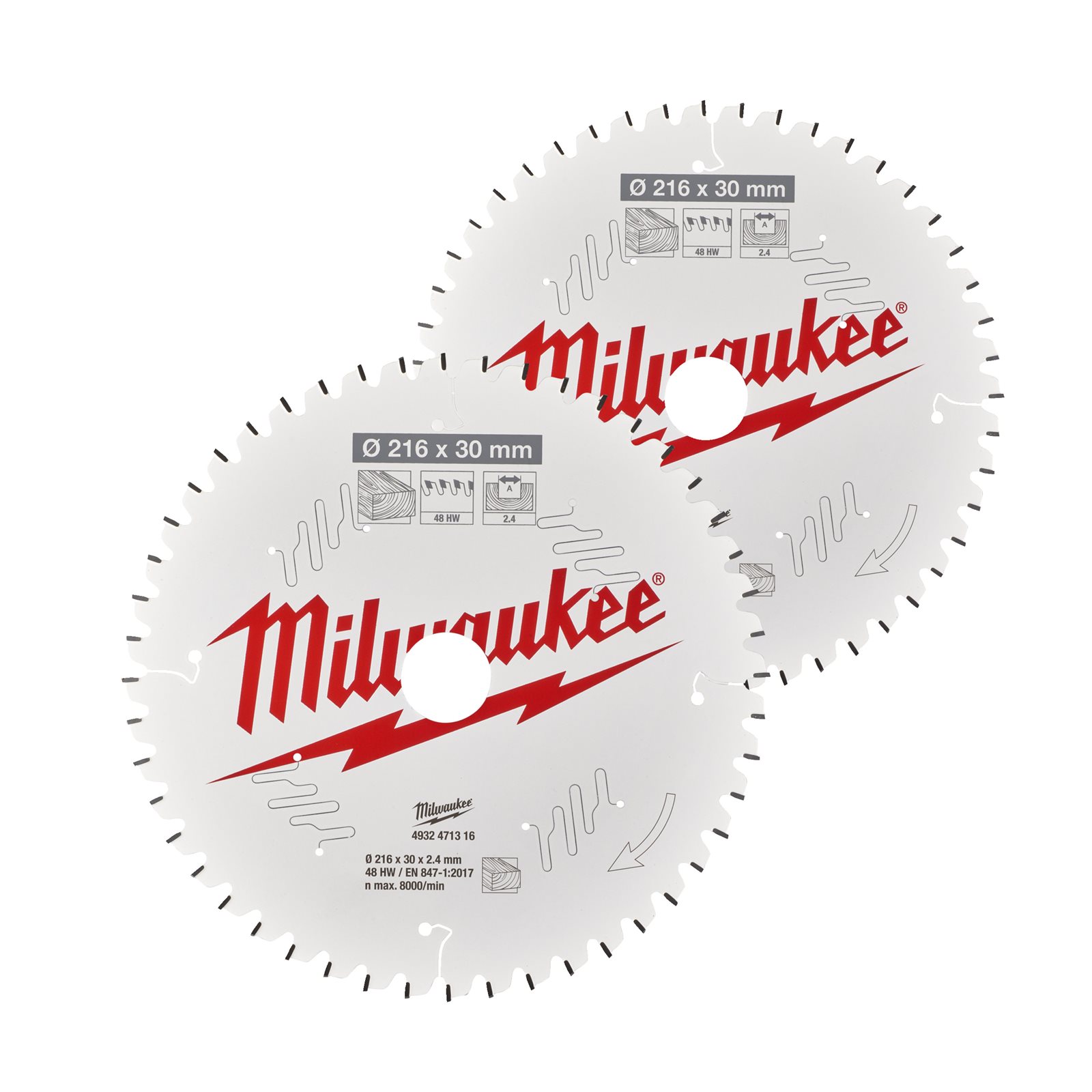 Pânze pentru fierăstrău tăieri înclinate 2pc Milwaukee 4932479575