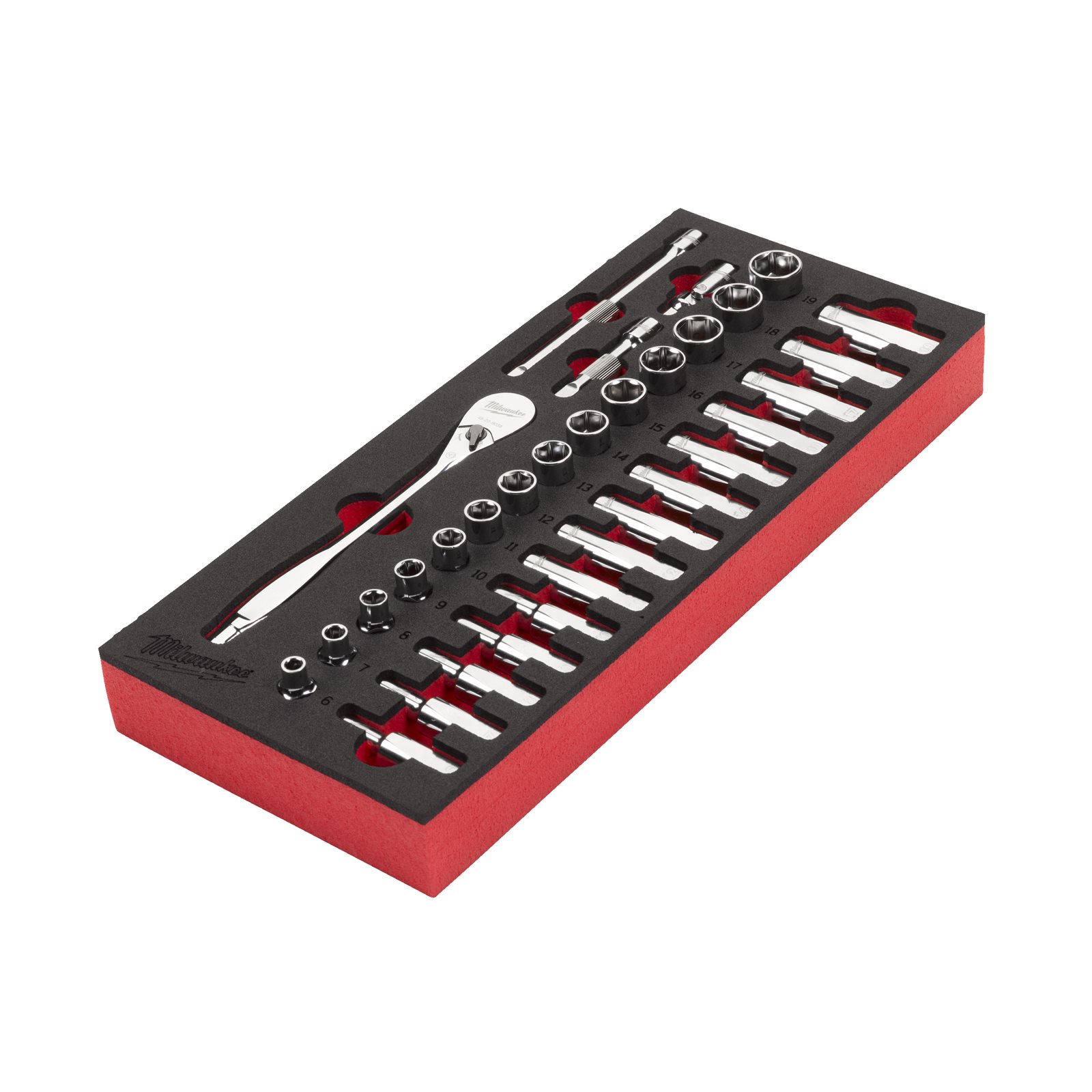 Set inserție spumă 3/8" antrenor cu clichet și chei tubulare Milwaukee - imagine 2