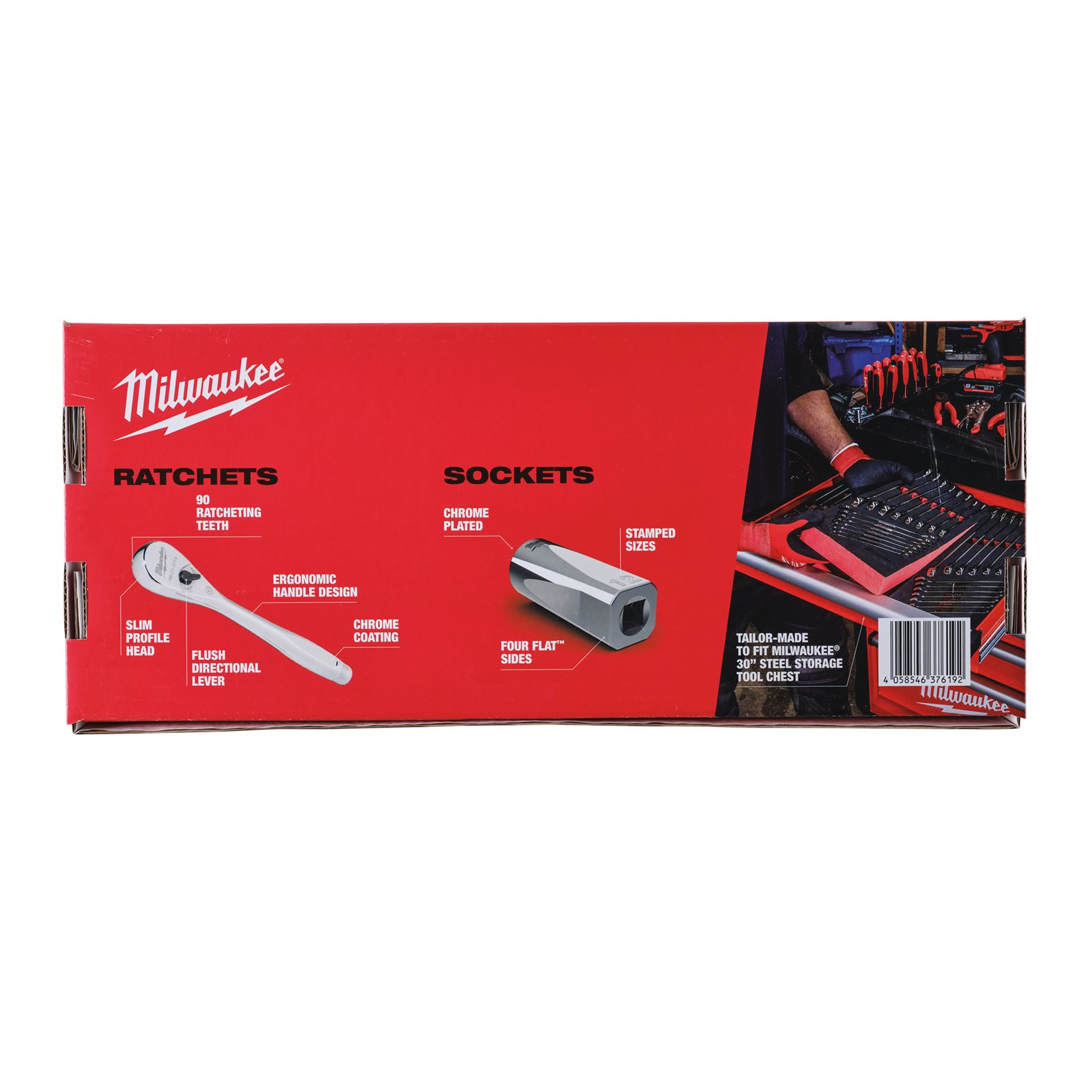Set inserție spumă 3/8" antrenor cu clichet și chei tubulare Milwaukee - continutul pachetului 1