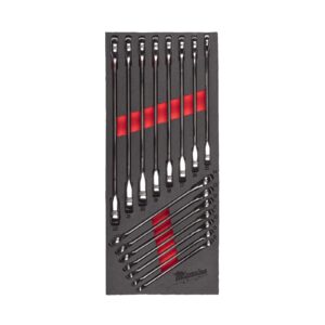 Set inserție spumă chei combinate cu clichet MAX BITE Milwaukee