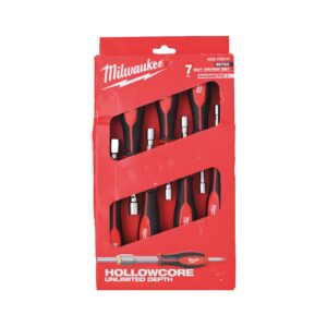 Șurubelniță cap hexagonal magnetic HOLLOWCORE 7 buc Milwaukee