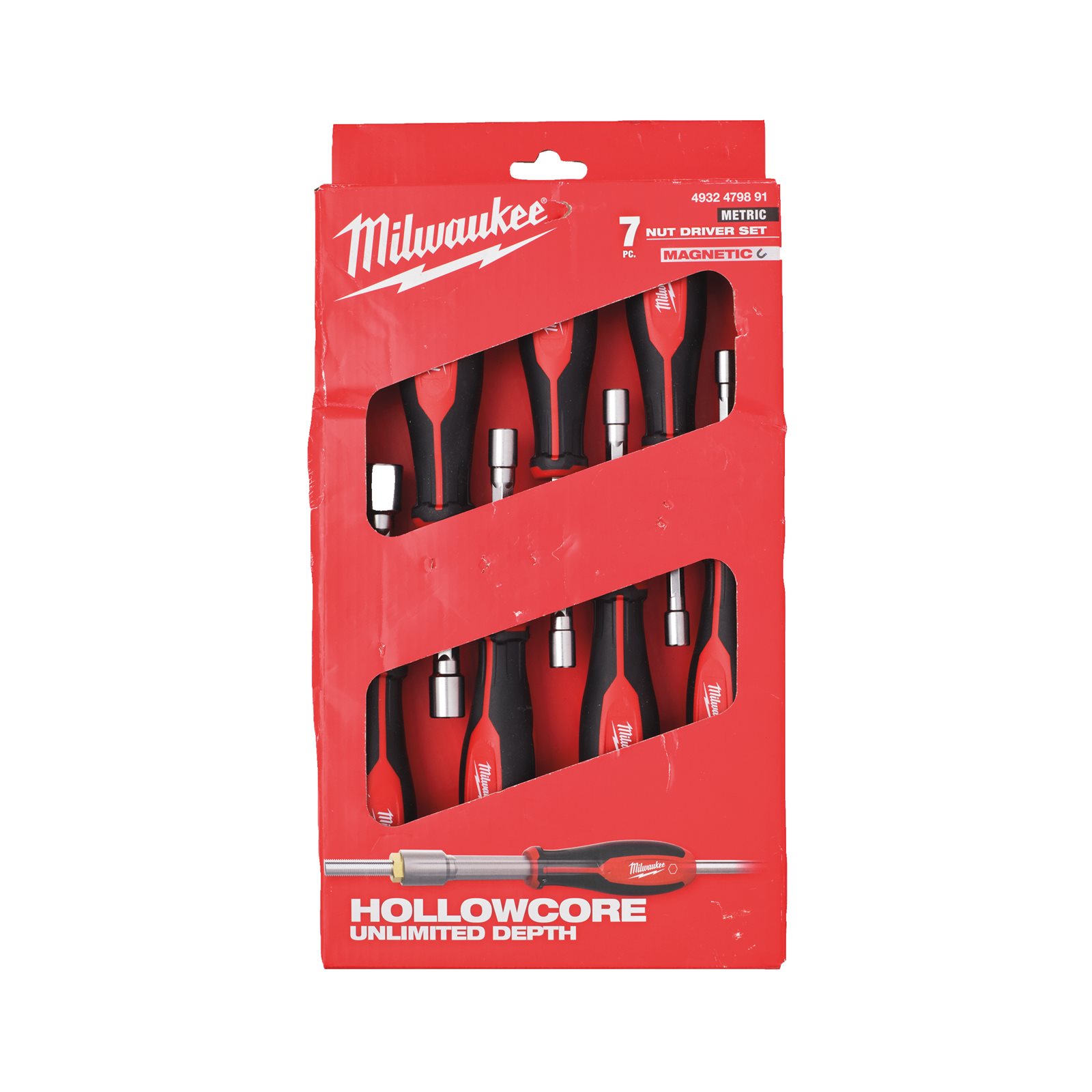 Șurubelniță cap hexagonal magnetic HOLLOWCORE 7 buc Milwaukee