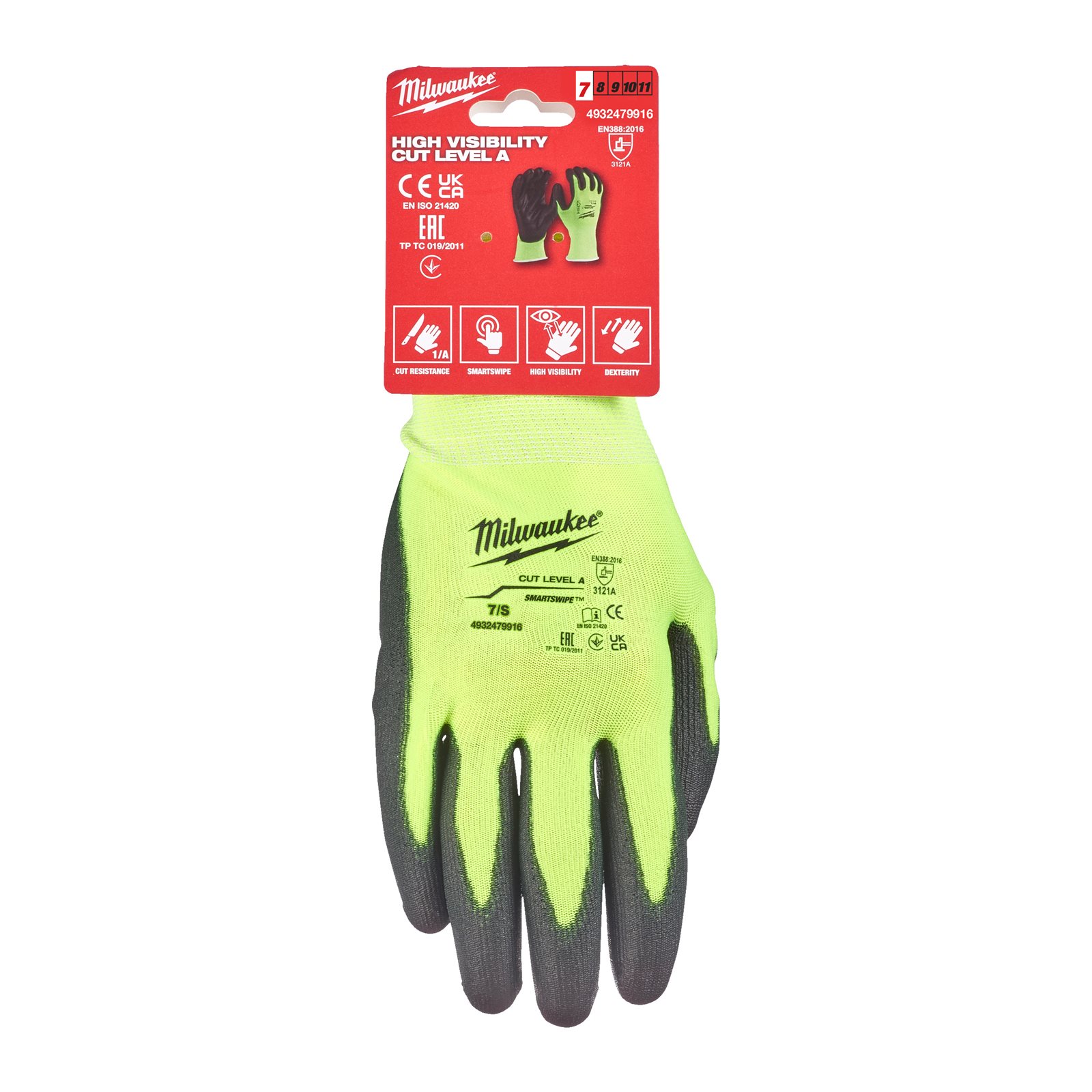 Mănuși de înaltă vizibilitate - nivel de tăiere A 1pc Milwaukee 4932479916 - continutul pachetului 1