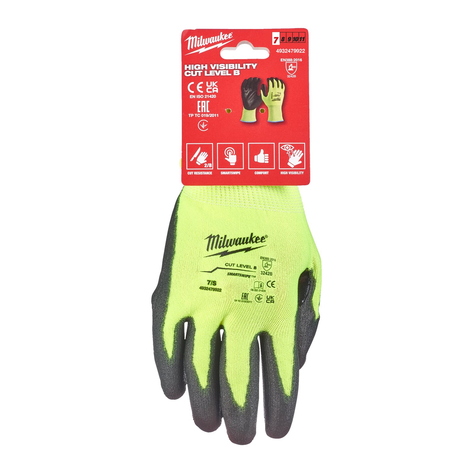 Mănuși de înaltă vizibilitate - nivel de tăiere B 1pc Milwaukee 4932479921 - continutul pachetului 1