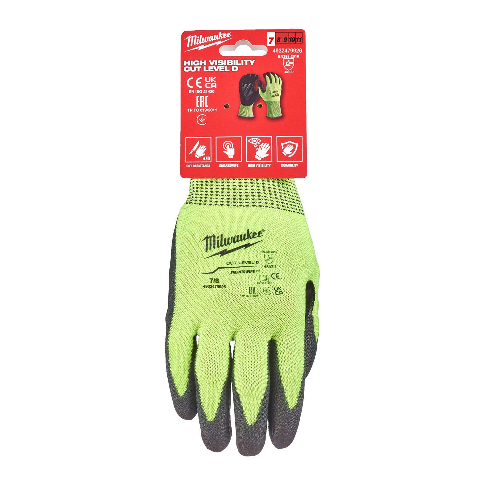 Mănuși de înaltă vizibilitate - nivel de tăiere D 1pc Milwaukee 4932479926 - continutul pachetului 1