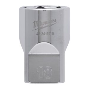 Cheie tubulară 1/2" cromată FOUR FLAT 18 mm Milwaukee 4932480016